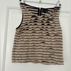 Ruffled two tone top shop cropped tank